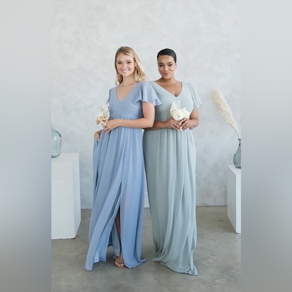 Birdy Grey Hannah Empire Dress Cabernet Bridesmaid Formal Prom Gown Maternity - Picture 9 of 10